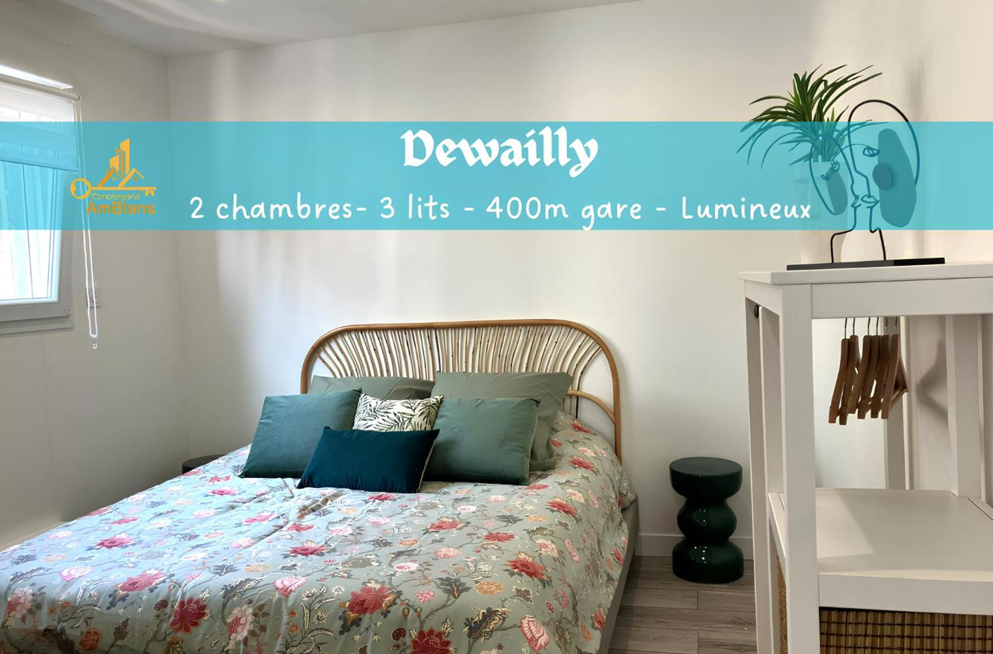 Dewailly, 2 Chambres, 3 Lits, Elegant, 700M Centre Ville Amiens Luaran gambar